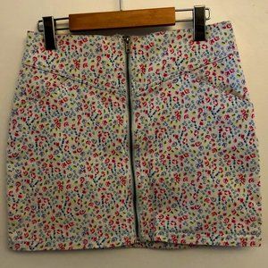Ditsy print mini skirt